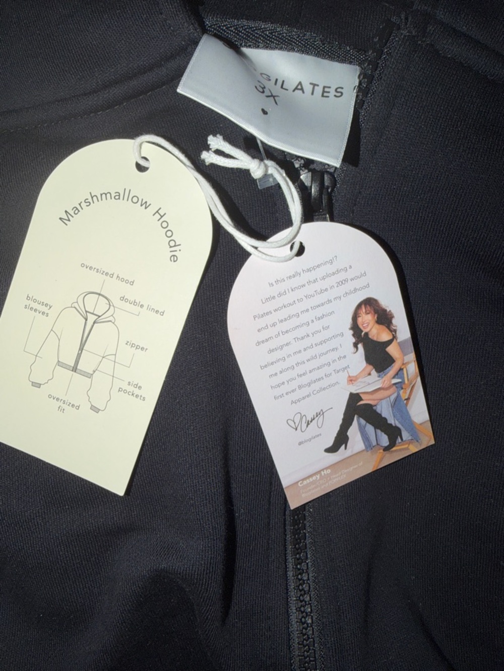 Blogilates Marshmallow Full Zip Hooded Sweatshirt - Picture 5 of 5